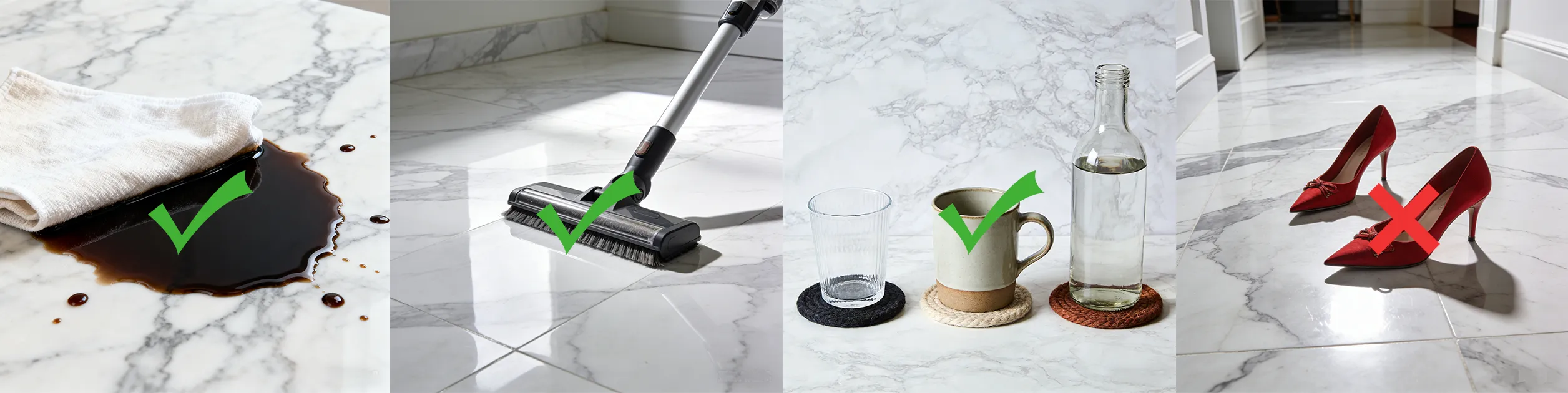 Precautions for maintaining Carrara marble